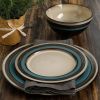 Gibson Elite Everston 12 Piece Dinnerware Set, Teal